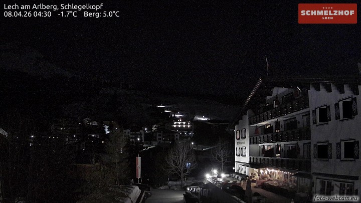 Archived image Webcam Hotel Schmelzhof (Lech)