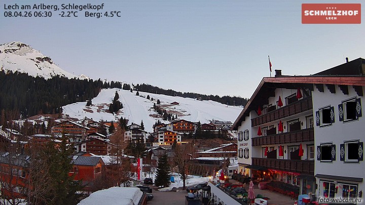 Archived image Webcam Hotel Schmelzhof (Lech)