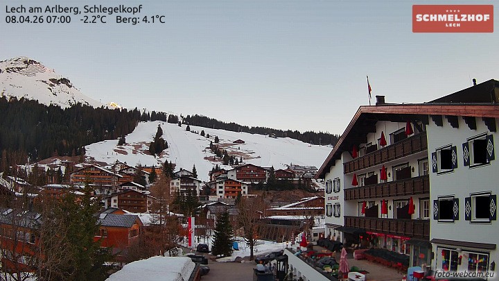 Archived image Webcam Hotel Schmelzhof (Lech)
