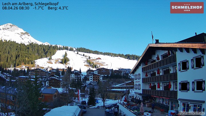 Archived image Webcam Hotel Schmelzhof (Lech)