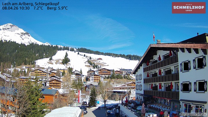 Archived image Webcam Hotel Schmelzhof (Lech)