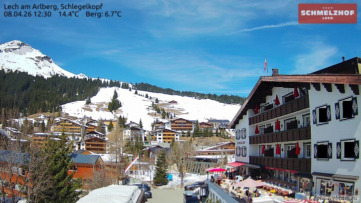 Archived image Webcam Hotel Schmelzhof (Lech)