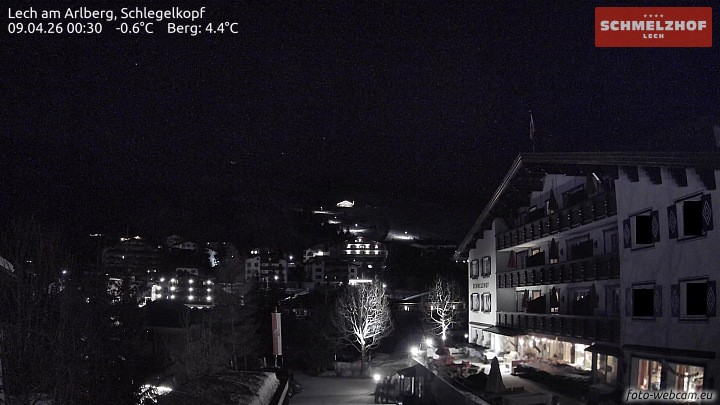Archived image Webcam Hotel Schmelzhof (Lech)