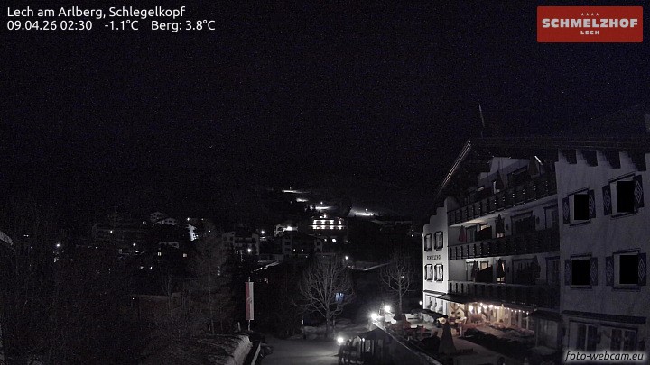 Archived image Webcam Hotel Schmelzhof (Lech)