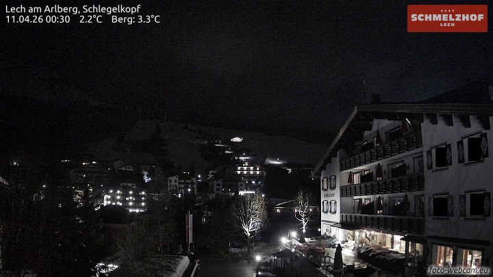 Archived image Webcam Hotel Schmelzhof (Lech)