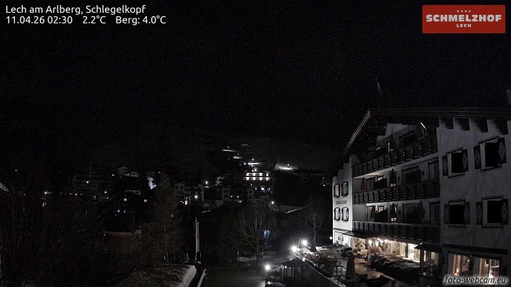 Archived image Webcam Hotel Schmelzhof (Lech)