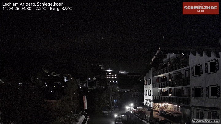 Archived image Webcam Hotel Schmelzhof (Lech)
