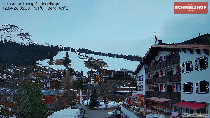 Archiv Foto Webcam Lech: Hotel Schmelzhof