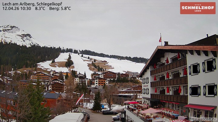 Archiv Foto Webcam Lech: Hotel Schmelzhof