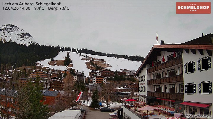 Archiv Foto Webcam Lech: Hotel Schmelzhof