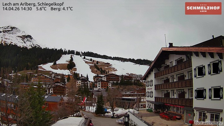 Archiv Foto Webcam Lech: Hotel Schmelzhof