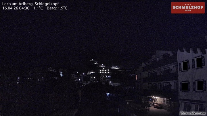 Archived image Webcam Hotel Schmelzhof (Lech)