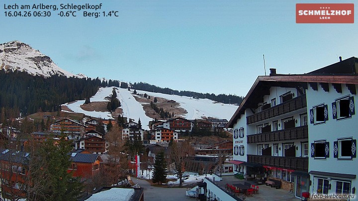 Archived image Webcam Hotel Schmelzhof (Lech)