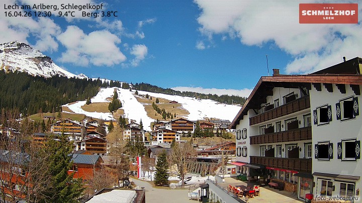 Archiv Foto Webcam Lech: Hotel Schmelzhof