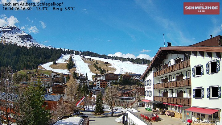 Archiv Foto Webcam Lech: Hotel Schmelzhof