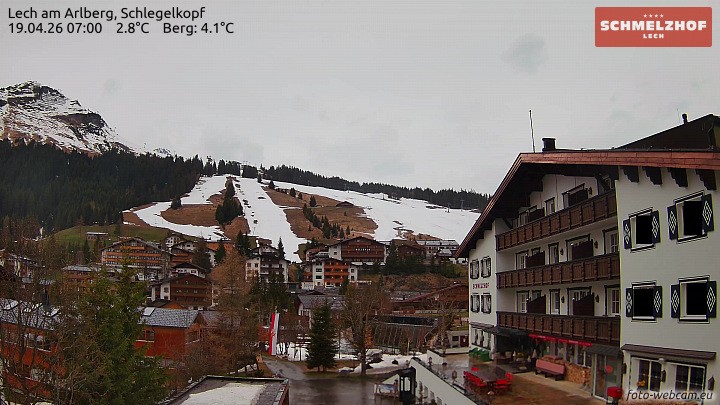 Archived image Webcam Hotel Schmelzhof (Lech)