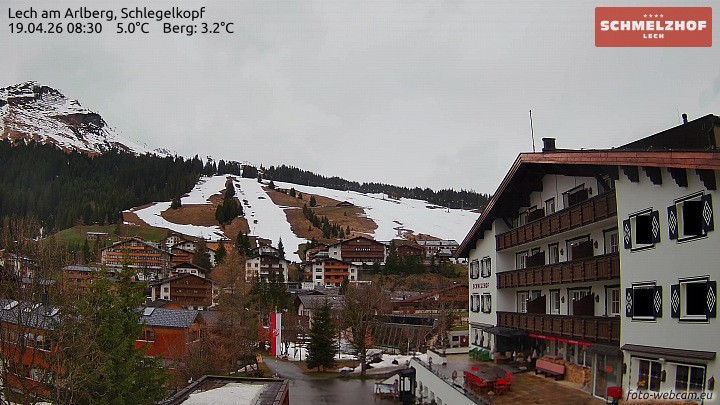 Archived image Webcam Hotel Schmelzhof (Lech)
