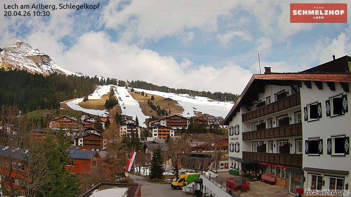 Archived image Webcam Hotel Schmelzhof (Lech)