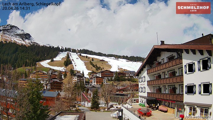 Archived image Webcam Hotel Schmelzhof (Lech)