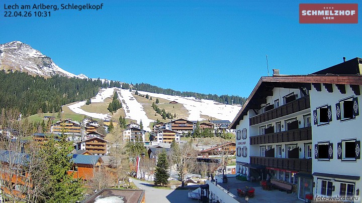 Archived image Webcam Hotel Schmelzhof (Lech)
