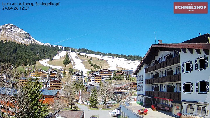 Archived image Webcam Hotel Schmelzhof (Lech)