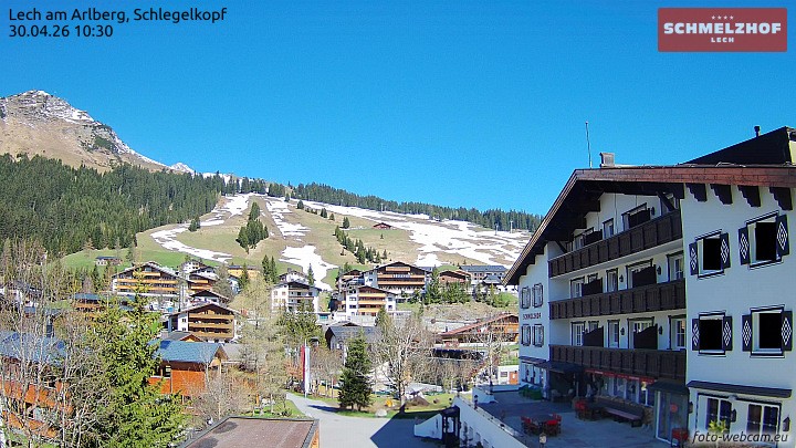 Archived image Webcam Hotel Schmelzhof (Lech)