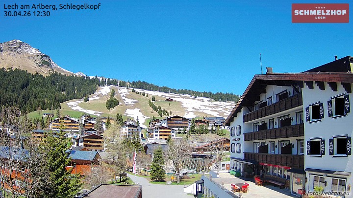Archived image Webcam Hotel Schmelzhof (Lech)