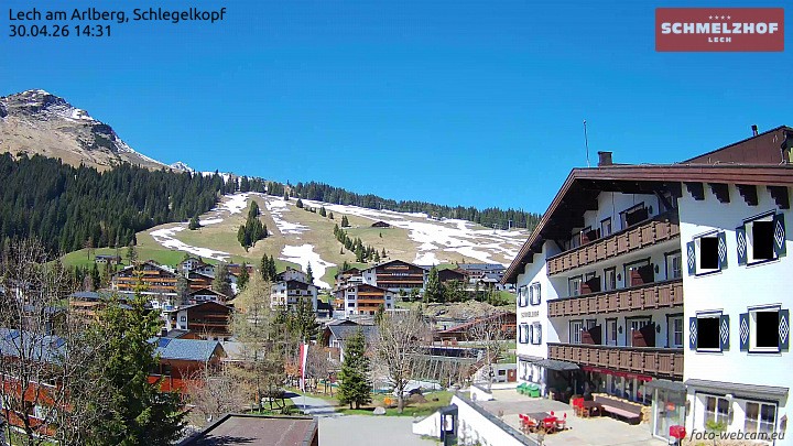 Archived image Webcam Hotel Schmelzhof (Lech)