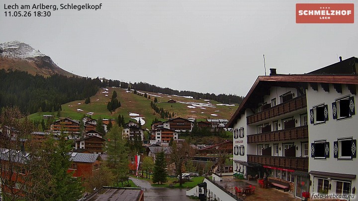 Archived image Webcam Hotel Schmelzhof (Lech)