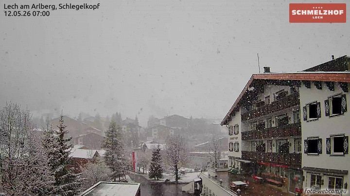 Archived image Webcam Hotel Schmelzhof (Lech)