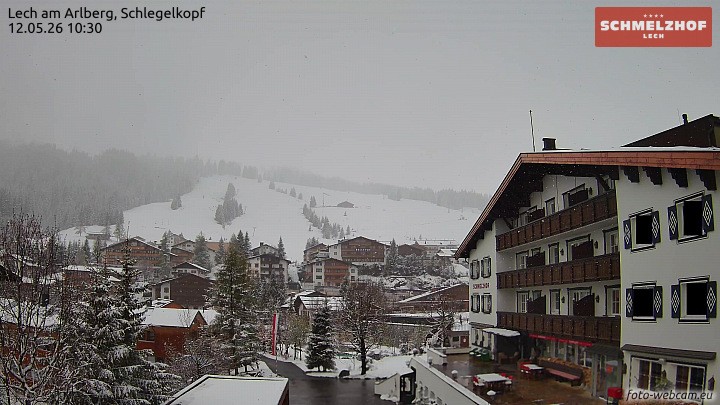 Archived image Webcam Hotel Schmelzhof (Lech)