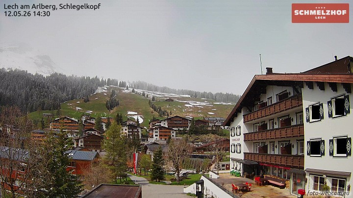 Archived image Webcam Hotel Schmelzhof (Lech)