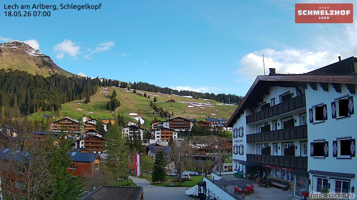 Archived image Webcam Hotel Schmelzhof (Lech)