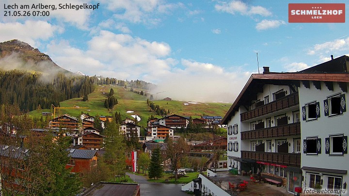 Archived image Webcam Hotel Schmelzhof (Lech)