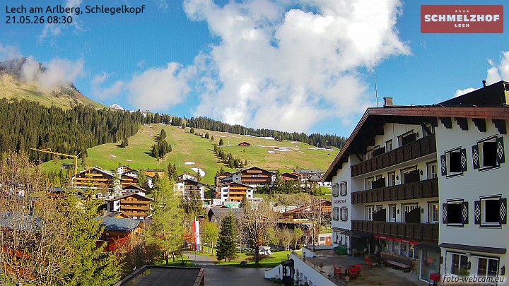 Archived image Webcam Hotel Schmelzhof (Lech)