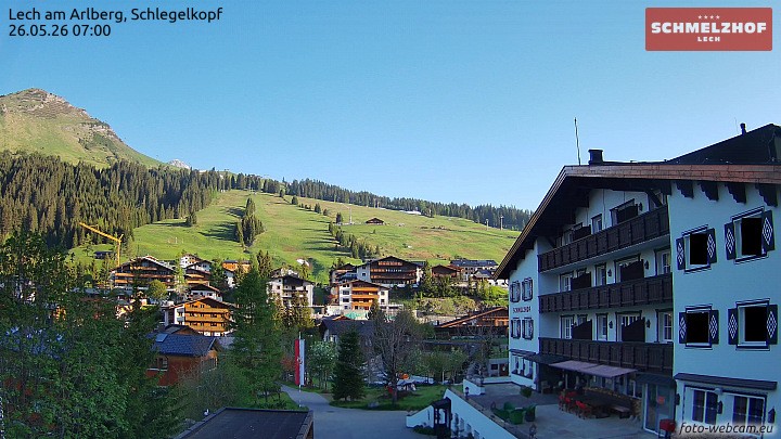 Archived image Webcam Hotel Schmelzhof (Lech)
