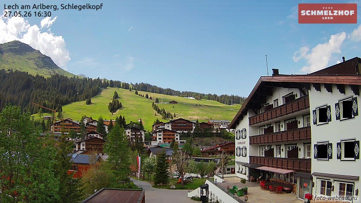 Archived image Webcam Hotel Schmelzhof (Lech)