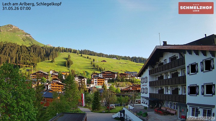 Archived image Webcam Hotel Schmelzhof (Lech)
