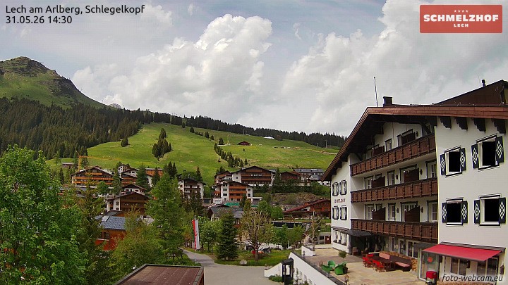 Archiv Foto Webcam Lech: Hotel Schmelzhof