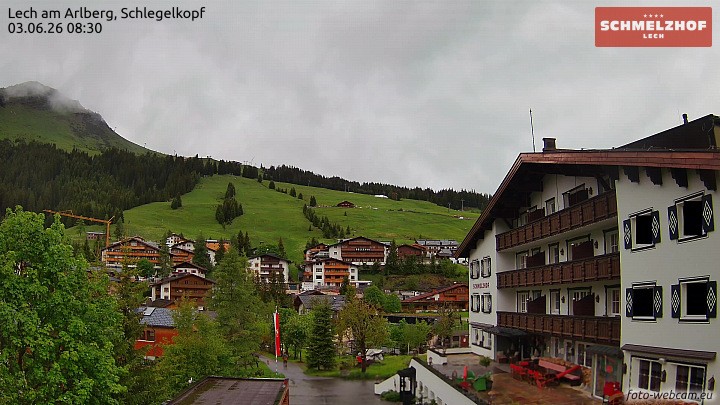 Archiv Foto Webcam Lech: Hotel Schmelzhof