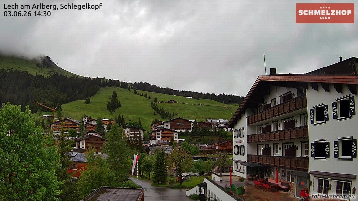 Archived image Webcam Hotel Schmelzhof (Lech)