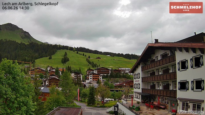 Archived image Webcam Hotel Schmelzhof (Lech)