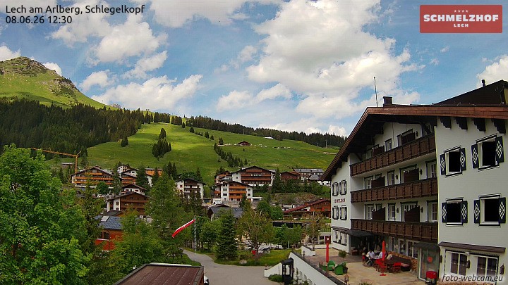 Archiv Foto Webcam Lech: Hotel Schmelzhof