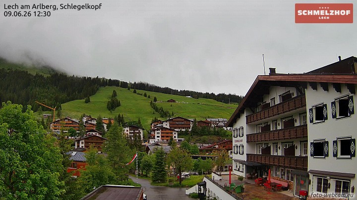 Archived image Webcam Hotel Schmelzhof (Lech)