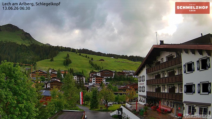 Archived image Webcam Hotel Schmelzhof (Lech)