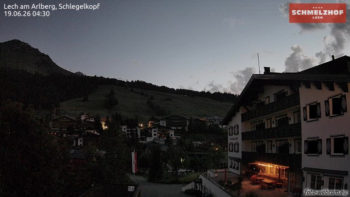 Archived image Webcam Hotel Schmelzhof (Lech)