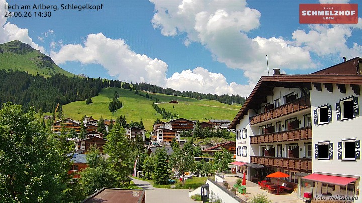 Archiv Foto Webcam Lech: Hotel Schmelzhof