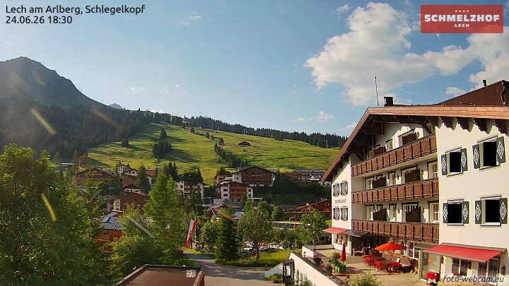 Archiv Foto Webcam Lech: Hotel Schmelzhof