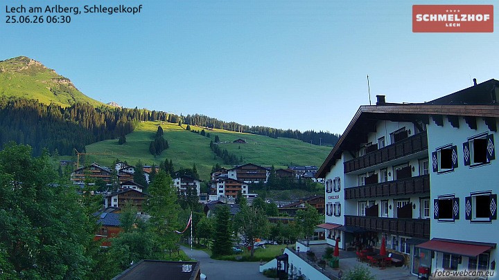 Archiv Foto Webcam Lech: Hotel Schmelzhof