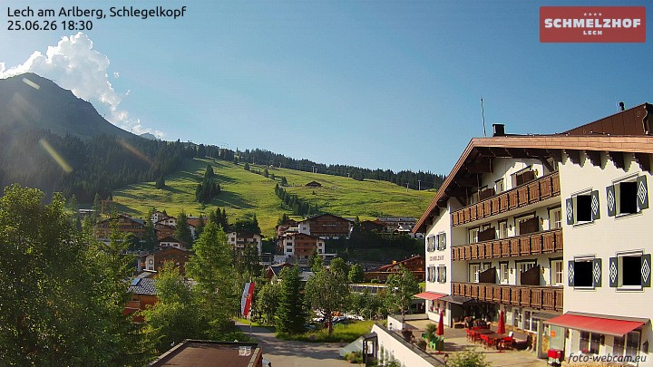 Archived image Webcam Hotel Schmelzhof (Lech)